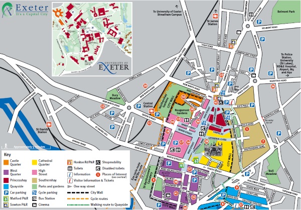 exeter walking tour map